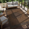CAMILSON Outdoor Rug 6x9 Medallion Gold Modern Area Rugs by CAMILSON