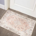 MUJOO Pink Area Rug Small Area Rugs Boho Machine Washable Rugs Non Slip by MUJOO