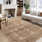 vivorug 9x12 Area Rugs for Living Room, Non Slip Machine Washable Vintage Rug by vivorug