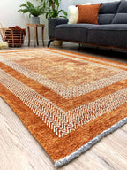 Alfa Rich 4x6 Burnt Orange Washable Area Rugs by AlfaRichRugs