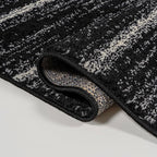 JONATHAN Y Williamsburg Minimalist Stripe Black/Cream Indoor Area Rug, - Image 7