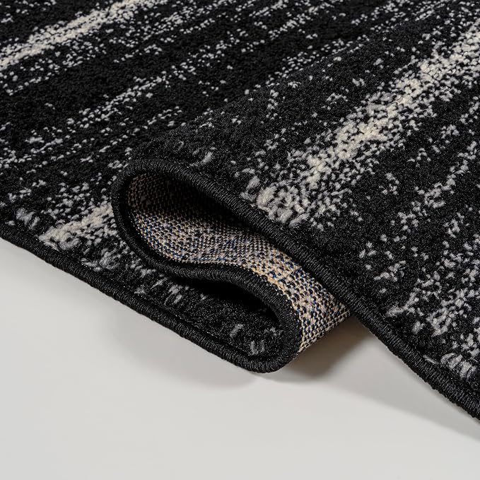 JONATHAN Y Williamsburg Minimalist Stripe Black/Cream Indoor Area Rug, - Image 7