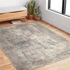 Loloi Teagan Collection TEA-05 Denim/Slate 5'-3" x 7'-6" Area Rug, Soft Neutral - Image 4