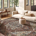 Kokia 6x9 Washable Area Rugs Maroon by Kokia