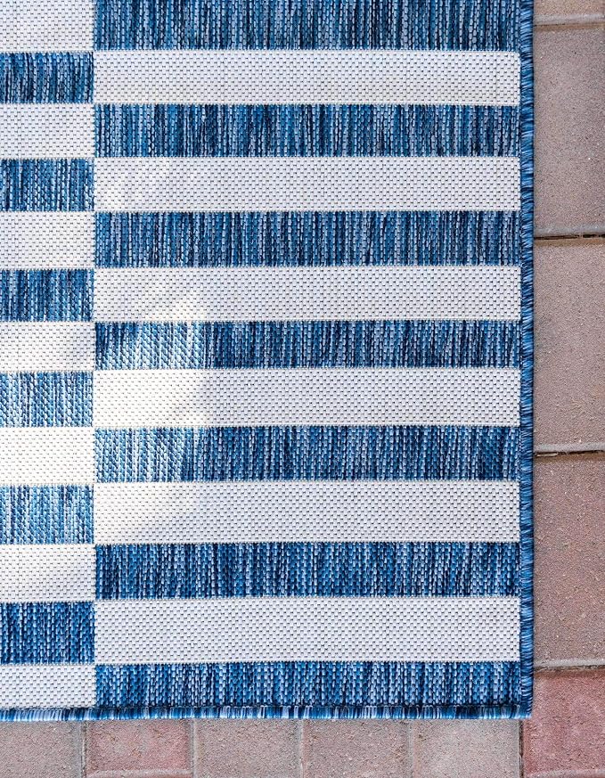 Unique Loom Outdoor Collection Classic Stripes, Transitional Indoor & Outdoor - Image 7