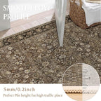 HUGEAR 3x5 Machine Washable Rugs Brown Hallway Area Rug Indoor Accent Rug - Image 5