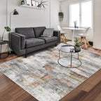 vivorug Washable Rug, Ultra Soft Area Rug 4x6, Non Slip Abstract Small Rug - Image 8