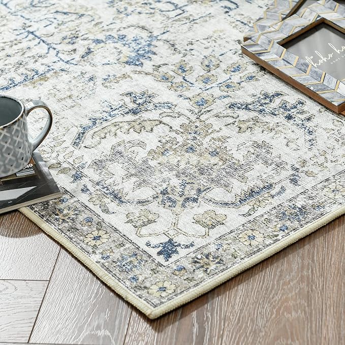 jinchan Kalen Area Rug 9x12 Washable Living Room Rug Vintage Indoor Large Floor - Image 9