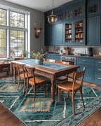 Area Rug 4x6 Rug Machine Washable Non-Slip Low Pile Print Pattern Western Rug - Image 7