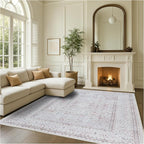 Fame Rugs Turkish Rug. Washable Vintage Oriental Antique Inspired Traditional - Image 9
