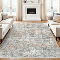 Abstract Rug 8x10 Large Living Room Rugs Neutral Modern Washable Area Rugs by Soalmost