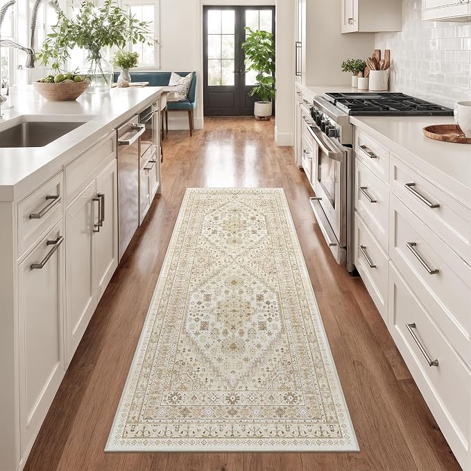 zesthome 2x6 Runner Rug for Hallways, Machine Washable Rug, Non Slip Vintage - Image 2
