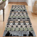 Bear Rug for Runner Rug, Rustic Black Bear Wood Saw Compass Pine Oil Lamp by Unknown