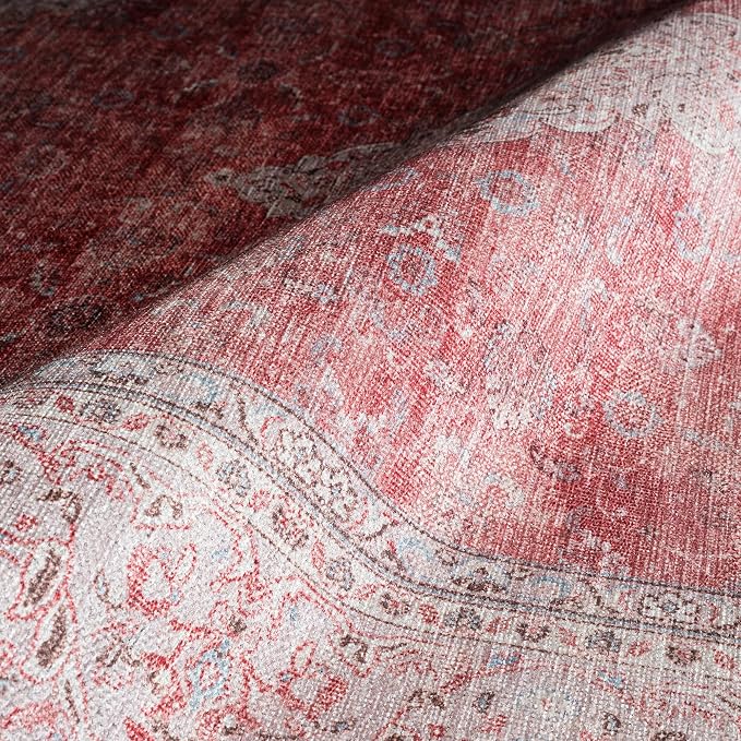 Fame Rugs Turkish Rug. Washable Vintage Oriental Antique Inspired Traditional - Image 7