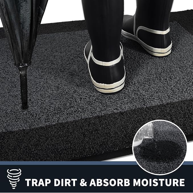 PURRUGS Dirt Trapping Door Mat 24" x 70", Non-Slip/Skid Machine Washable - Image 3