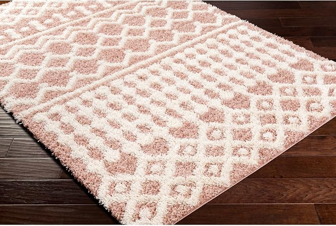 Livabliss Hapsburg Moroccan Shag Runner Area Rug, Dusty Pink - Image 5