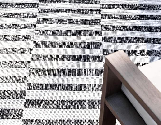 Unique Loom Outdoor Striped Collection Area Rug - Image 6