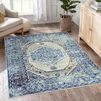 Easy-Going Area Rug 4x6 Washable Boho Rugs by Easy-Going