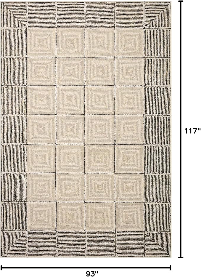Loloi Chris Loves Julia Francis Collection FRA-02 Cream/Black 7'-9" x 9'-9" - Image 2