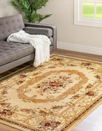 Rugs.com Chateau Collection Rug – 10' x 13' Cream Medium Rug Perfect - Image 6