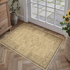 HUGEAR 2x3 Machine Washable Entryway Rugs Vintage Brown - Image 2