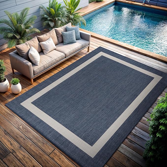 CAMILSON Outdoor Rug 5x7, Modern Outside Rugs - Image 5