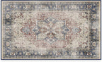 RUGGABLE Washable Vintage Area Rug – Kamran Royal Blue 3x5, Stain-Resistant by RUGGABLE