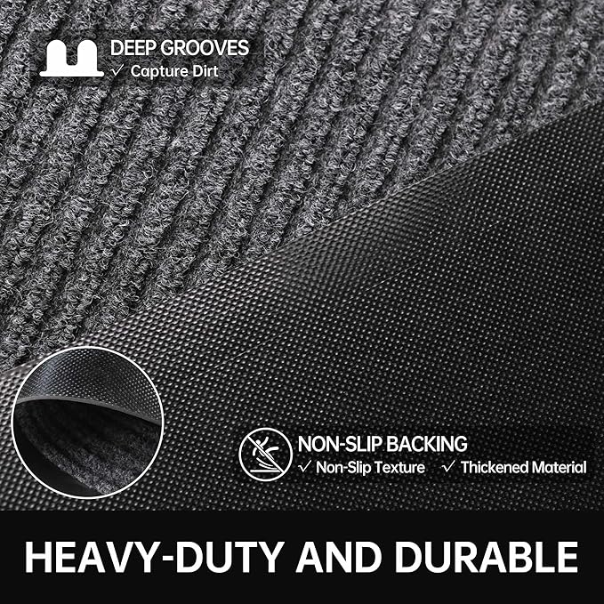 Front Door Mat, Commercial Door Mats Entrance, Low Profile Welcome Mats Non-Slip - Image 4