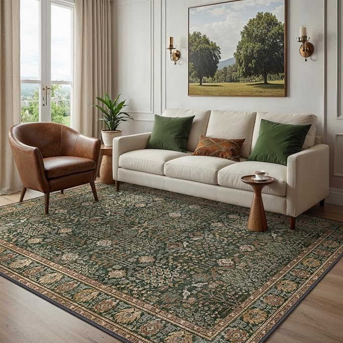 Bavni Area Rugs 6x9- Washable Rug Lightweight Non-Slip, Ultra Thin Low Pile - Image 3