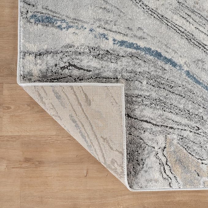 Rugshop Marble Swirl Distressed Gray Area Rug 7' 10" x 10' Ideal - Image 5