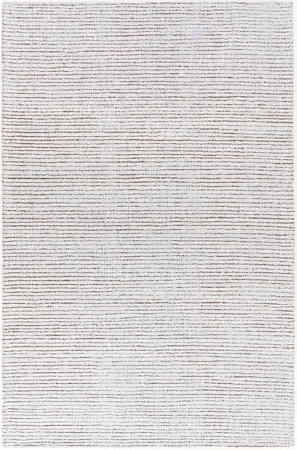 Hand-Tufted 100% Wool Pile Area Rug – Geometric Textured Grid Check Pattern – by RestorationandRenovation