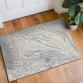 Rugshop Marble Swirl Distressed Gray Area Rug 2' x 3' Modern Indoor Rug by Rugshop