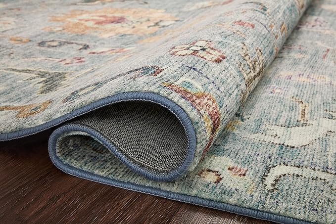 Loloi Margot Collection MAT-06 Denim/Multi 2'-6" x 11'-6" Runner Rug feat. - Image 6