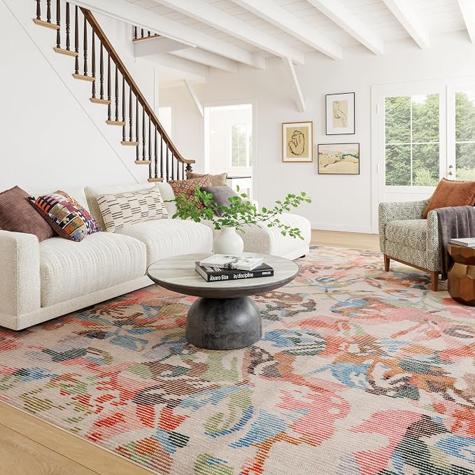 Dash & Albert Bloom Multi Machine Washable Rug, Runner-2.5 X 8 Feet - Image 2