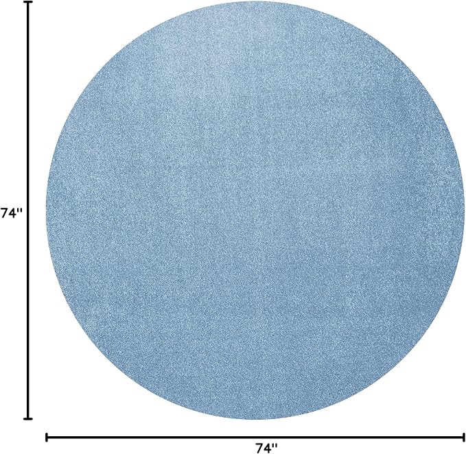 Eyely UES100F-6R Supersoft Haze Solid Low-Pile Indoor Area Rug, Minimalist - Image 2