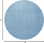 Eyely UES100F-6R Supersoft Haze Solid Low-Pile Indoor Area Rug, Minimalist - Image 2