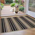 Striped Easy Jute Entryway Rug 2x3 Indoor Outdoor Front Door Mat Washable Non by Zeeinx