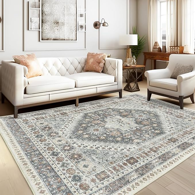 zesthome 8x10 Area Rugs for Living Room, Non-Slip Backing Washable Rugs - Image 3