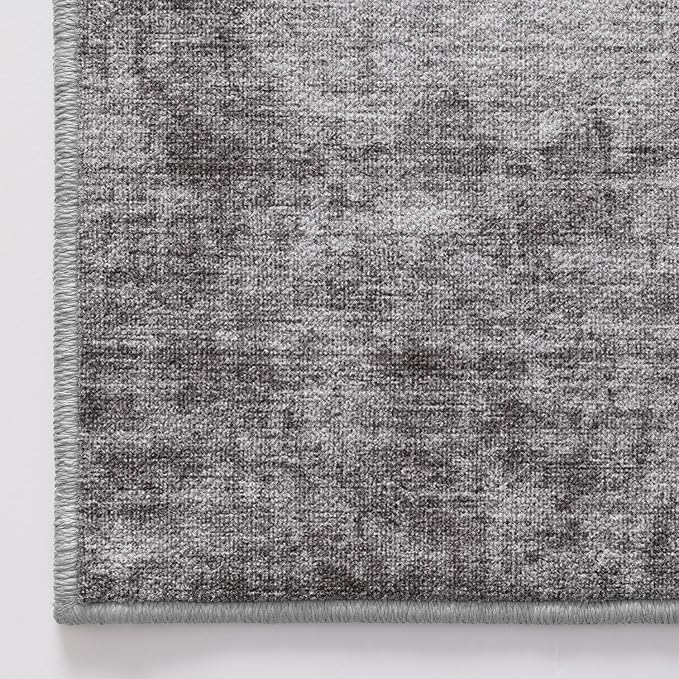 LUMI 8x10 Washable Area Rug for Living Room, Ultra Soft Modern Neutral Grey - Image 9