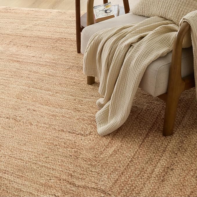 Bedsure 3x5 Printed Jute Rug for Living Room, Machine Washable Rugs, Jute-Look - Image 7