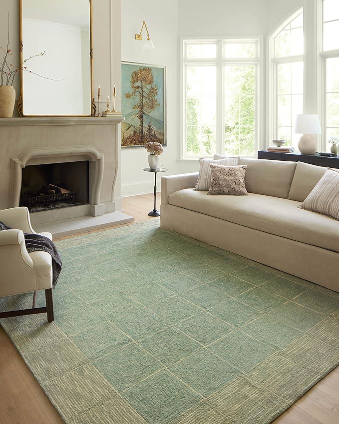 Loloi Chris Loves Julia Francis Collection FRA-02 Green/Natural 2'-0" x 5'-0" by Loloi