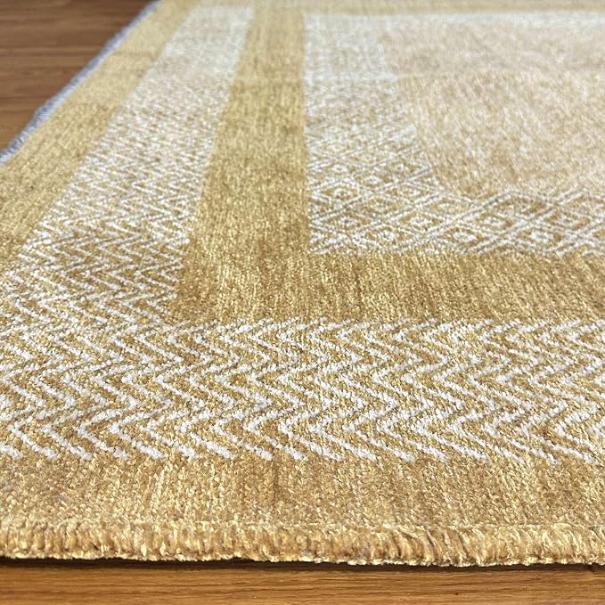 Alfa Rich 7x10 Amber Gold Washable Area Rugs - Image 3