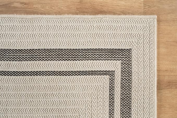 Beverly Rug Easy Jute Bordered Rug 9x12 Washable Large Indoor Outdoor Area Rugs - Image 6