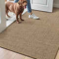 LUMI Handwoven Sisal Door Mat, Non-Slip Durable Entryway Mat, Welcome Front by LUMI
