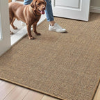 LUMI Handwoven Sisal Door Mat, Non-Slip Durable Entryway Mat, Welcome Front by LUMI