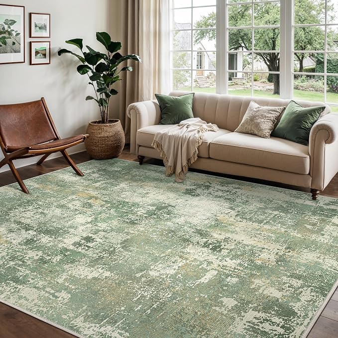 GENIMO 8x10 Area Rugs for Living Room, Machine Washable Rug Non Slip, Low Pile by GENIMO