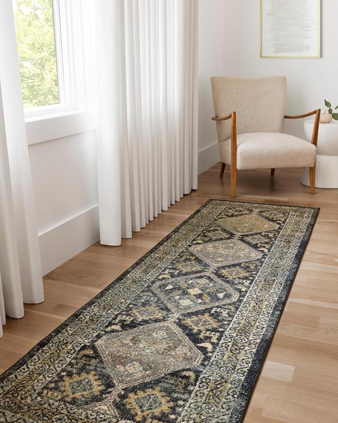Loloi Jocelyn Collection JOC-02 Navy/Blue 5'-5" x 7'-6" .38" Thick Area Rug - Image 2