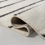 JONATHAN Y Williamsburg Minimalist Stripe Cream/Black Indoor Area Rug, - Image 7
