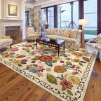 8x10 Machine Washable Area Rug for Living Room, Kids and Pets Friendly for by GERUIMO