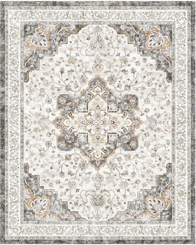 Marsail 8x10 Washable Area Rug, Soft & Slip-Resistant Large Area Rug - Image 2